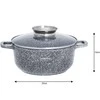 Puodas Puodas su dangčiu, plienas, pilkas marmuras, skersmuo 22 cm, 3,3 l, Klausberg
