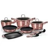 PUODŲ RINKINYS 12 ELE. BERLINGER HAUS METALLIC iROSE LINE BH-6044