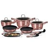 PUODŲ RINKINYS 12 ELE. BERLINGER HAUS METALLIC iROSE LINE BH-6044