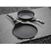 Rinkinys 3 PATELNI GRANITOWYCH BERLINGER HAUS Juodas SIVER BH-6159