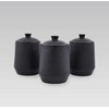 Rinkinys 3 POJEMNIKÓW CERAMICZNYCH NA KAWĘ HERBATĘ I CUKIER MAESTRO Juodas MR-20001-03CS