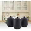 Rinkinys 3 POJEMNIKÓW CERAMICZNYCH NA KAWĘ HERBATĘ I CUKIER MAESTRO Juodas MR-20001-03CS