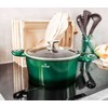 Zilner Rinkinys GARNKÓW Z POWŁOKĄ MARMUROWĄ 21 EL. ZILNER EMERALD NOIR ZL-8542