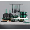 Zilner Rinkinys GARNKÓW Z POWŁOKĄ MARMUROWĄ 21 EL. ZILNER EMERALD NOIR ZL-8542