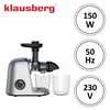 Sulčiaspaudė Lėtaeigė sulčiaspaudė vaisiams ir daržovėms, horizontali, pilka, 150 W, Klausberg, kb-7868
