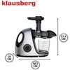 Sulčiaspaudė Lėta sulčiaspaudė vaisiams ir daržovėms, horizontali su rankena, 150 W, pilka, Klausberg, kb-7863