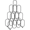 Home Styling Collection Vyno lentyna 9 butelių juoda metalinė 36x56 cm