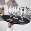 Apskritas padėklas Vilde 35 cm juodas