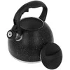 Virdulys na gaz plieno su gwizdkiem indukcija 2.7L juoda matinė marmurek BRUNBESTE BB-2443