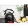 Virdulys na gaz plieno su gwizdkiem indukcija 2.7L juoda matinė diament BRUNBESTE BB-2468
