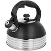 Virdulys plieno su gwizdkiem na gaz indukcję 2.5L juoda matinė BRUNBESTE BB-2475