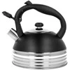 Virdulys plieno su gwizdkiem na gaz indukcję 2.5L juoda matinė BRUNBESTE BB-2475