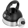 Virdulys plieno su gwizdkiem na gaz indukcję 2.5L juoda matinė BRUNBESTE BB-2475