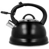 Plieninis virdulys su švilpuku, tradicinis indukcinis, 2,5 l, juodas, BRUNBESTE BB-2406
