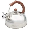 Plieninis virdulys su švilpuku, tradicinė indukcinė viryklė, 2,5 l, medine rankena, BRUNBESTE BB-2271