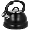 Plieninis virdulys su švilpuku, tradicinis indukcinis, 2,5 l, juodas, BRUNBESTE BB-2406