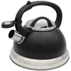 Plieninis virdulys su švilpuku, tradicinis, indukcinis, dujinis, 2,5 l, juodas, BRUNBESTE BB-2273