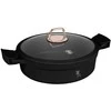 WOK Puodas NISKI Z POWŁOKĄ TYTANOWĄ 4.2L 28CM BERLINGER HAUS Juodas ROSE BH-1455
