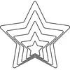 Orion Sausainių formelės 5 vnt. plieninės žvaigždės 7,5 cm