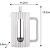 ZAPARZACZ DO HERBATY KAWY SZKLANY FRENCH PRESS 600 ML KREMOWY KLAUSBERG KB-7748