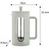 ZAPARZACZ DO HERBATY KAWY SZKLANY FRENCH PRESS 1000 ML Žalias KLAUSBERG KB-7755