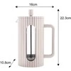 ZAPARZACZ DO HERBATY KAWY SZKLANY FRENCH PRESS 1000 ML BEŻOWY KLAUSBERG KB-7754