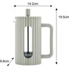 ZAPARZACZ DO HERBATY KAWY SZKLANY FRENCH PRESS 600 ML Žalias KLAUSBERG KB-7750