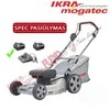 Akumuliatorinė stumiama vejapjovė 80 V (2 × 40 V) 2 × 2,5 Ah IKRA IAM 40-4325 - KOMPLEKTAS