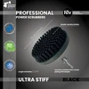 Profesionalus valymo šepetys Premium Drill 2 in 1 - ypač kietas, juodas, 15 cm
