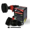 Profesionalus valymo šepetys Premium Drill 5vnt.- ypač kietas, juodas, 13 cm
