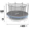 14 pėdų / 435 cm sodo batutas su vidiniu tinklu ir kopėčiomis „Neo-Sport“