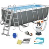 Stovas prie baseino 412 cm x 201 cm x 122 cm POWER STEEL BESTWAY