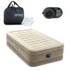 Pripučiamas čiužinys-lova INTEX Twin UltraPlush, Airbed W/Fiber-Tech RP su pompa,99x191x46cm