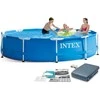Intex Karkasinis sodo baseinas, apvalios formos, 4485 litrų talpos, lengvai surenkamas baseinas, vasaros lauko baseinas
