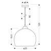 Pakabinamas šviestuvas Candellux 5531-78360, 1X60W E27, Pilkas