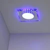 Pakabinamas šviestuvas Candellux SSP-22 CH/TR+BL 8W LED 230V ŽIEDAS LED MĖLYNAS ŽEMYNAS ŠVIESUS PAKABAMAS Kvadratinis STIKLAS