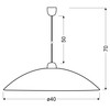 Pakabinamas šviestuvas Candellux MALIBU 40 Pakabukas 1X60W E27 Baltas