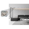 Pakabinamas šviestuvas Candellux SS-22 CH/TR+WH GU10 50W+LED SMD 2 1W Baltas 230V Chromuotas ŠVIESUS PAKABALIS. Kvadratas STIKLAS SKAIDRUMAS