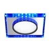 Pakabinamas šviestuvas Candellux SSP-22 CH/TR+BL 8W LED 230V ŽIEDAS LED MĖLYNAS ŽEMYNAS ŠVIESUS PAKABAMAS Kvadratinis STIKLAS