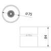 Lubinis šviestuvas GTV LED šviestuvas BIANCO 8W/840 680Lm apvalus baltas