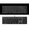 A4Tech FSTYLER FX60H (Baltas su pašvietimu) klaviatūra USB QWERTY Juodas, Pilkas