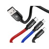 Baseus 3in1 kabelis USB-C / Lightning / Micro 3.5A 0.3m - Juodas