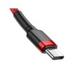 Baseus Cafule kabelis USB-C PD 2.0 QC 3.0 60W 1m - Raudonas
