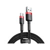 Baseus Cafule USB-C kabelius 2A 3m - Juodas / Raudonas