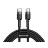 Baseus Cafule kabelis USB-C PD 2.0 QC 3.0 60W 1m - Juodas / Pilkas