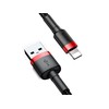 Baseus Cafule USB - Lightning kabelis 2.4A 0.5m - Raudonas - Juodas