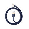 Baseus Cafule USB Lightning kabelis 1.5A 2m - Auksinis / Tamsiai mėlynas