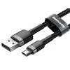 Baseus Cafule Micro USB kabelis 2.4A 0.5m - Pilkas / Juodas