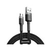 Baseus Cafule Micro USB kabelis 2.4A 0.5m - Pilkas / Juodas