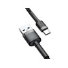 Baseus Cafule kabelis USB-C 3A 0.5m - Pilkas / Juodas